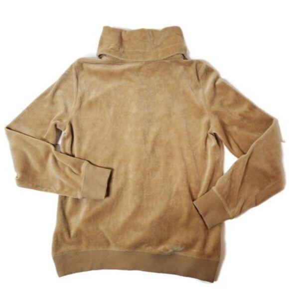 Michael Kors Camel Velour Full Zip Tracksuit Jacket Luxe Loungewear medium - Picture 8 of 10